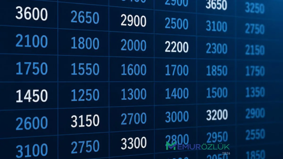Memurların Ek Gösterge Oranları 2026: Öğrenim Durumuna Göre Tablo, 3600 Ek Gösterge ve 8. Dönem Toplu Sözleşme (657 Ek Madde 30)